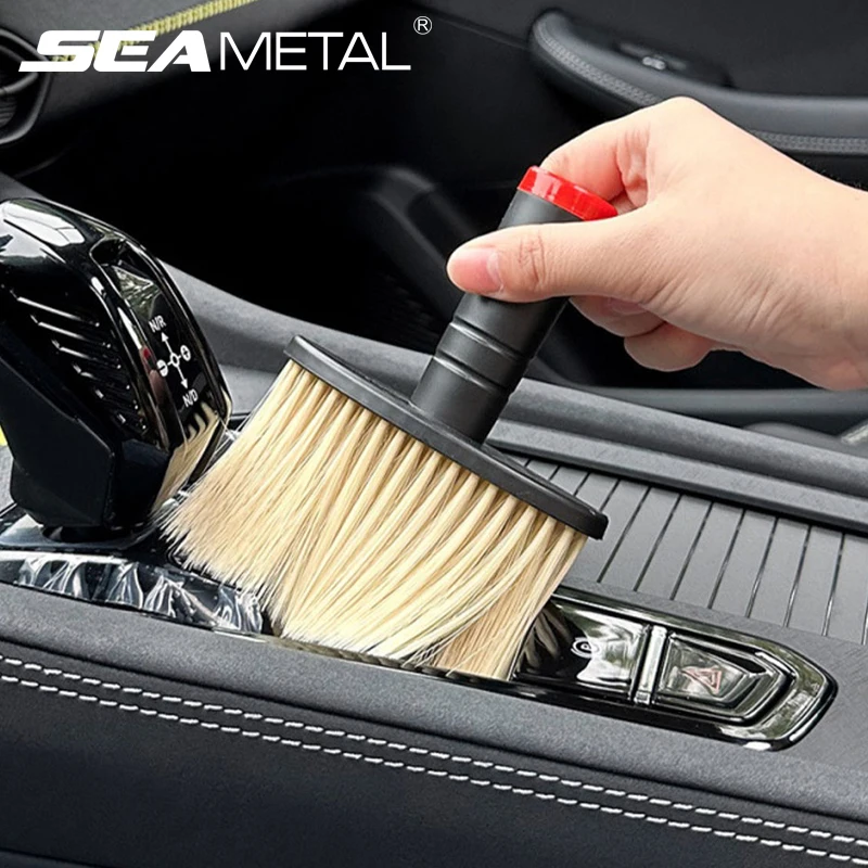 SEAMETAL Car Interior Cleaning Brush Soft Bristles Dust Removal Brush Auto Air Outlet Gaps Duster for Car Detailing Clean Tool