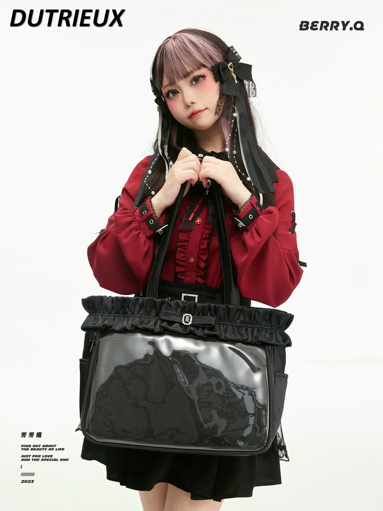 14-Inch Large Capacity Satin Shoulder Lace Handbag New Solid Color Bow Everyday Joker Sweet Girl Shoulder Bag Cosmetic Bags