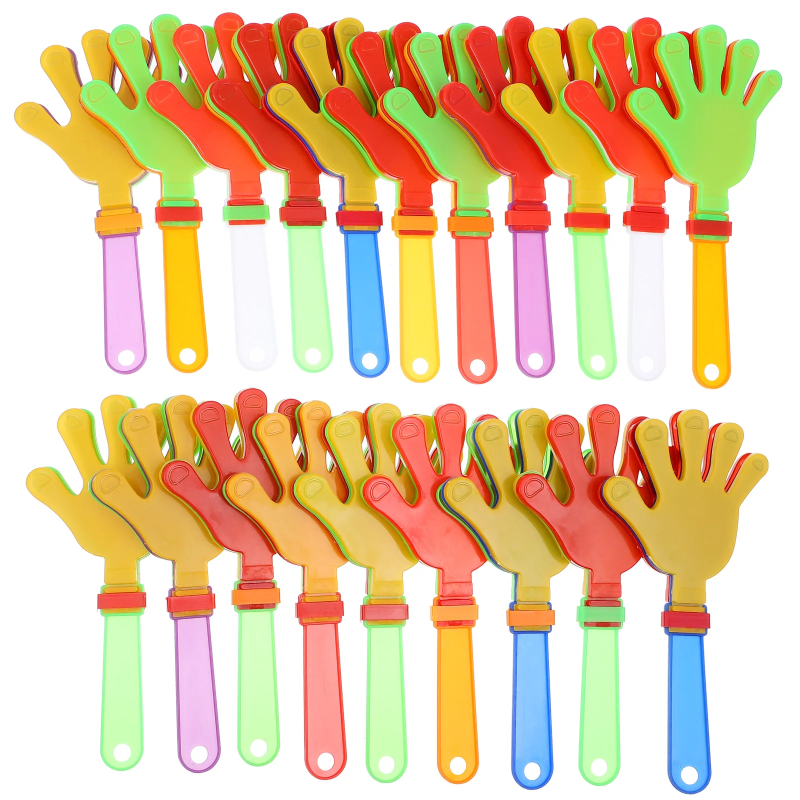 

20pcs Plastic Hands Funny Cheer Party Prop Loud Applause Maker For Carnivals Entertainments Bright Colored Clapping