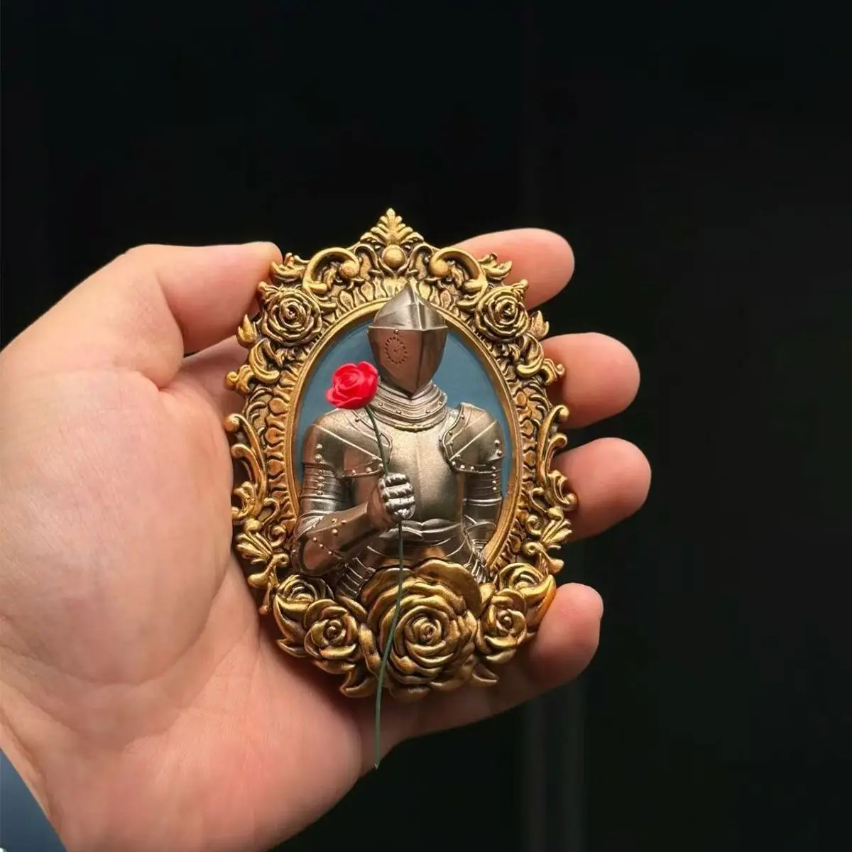 

5 Styles! Detailed Iron Knight Fridge Magnet, Handcrafted Resin Relief Sculpture for Strong Decoration in Store & Home