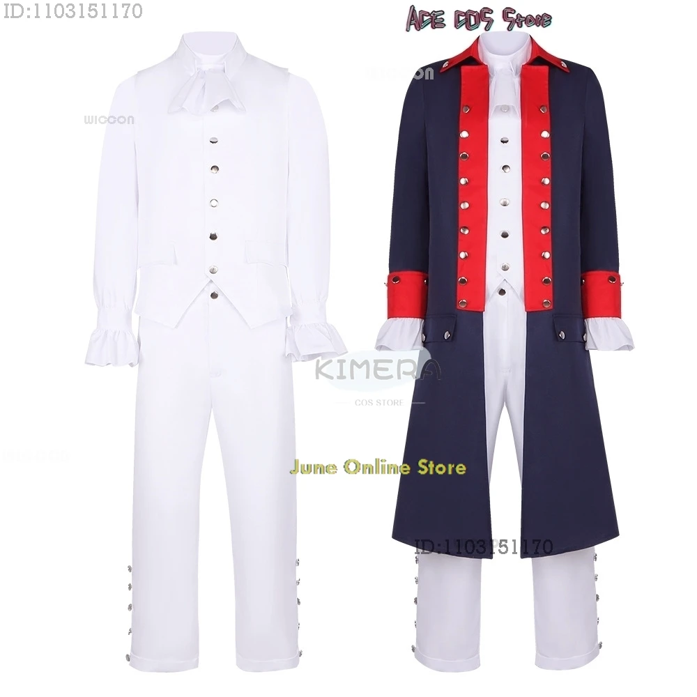 Hamiltons COSPLAY Musical Stage Cosplay Costume Alexander Gentlemen Ball Gown Medieval Adult Uniforms Retro Outfit