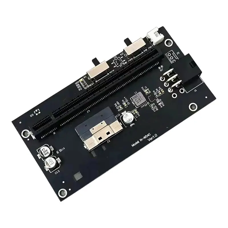 YSS-Oculink SFF-8654 Pcie X8 For GPU Adapter Card Powered By DC 12V Compatible Pcie 4.0/3.0 Cable