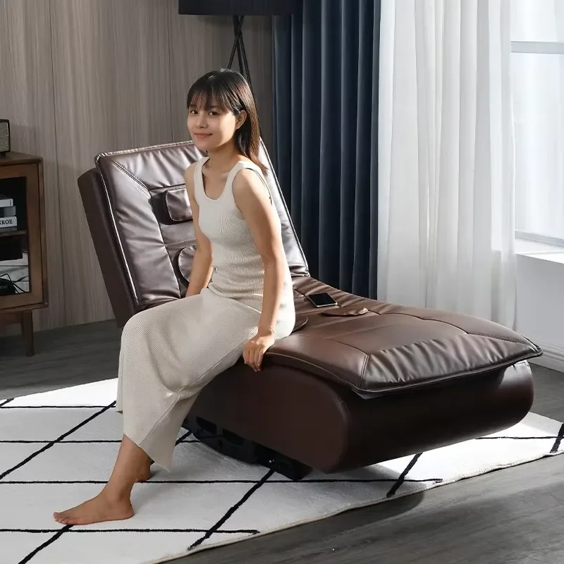 Electric Recliner Sofa Adult Lazy Chair for Elderly Nap Multifunctional Massage Bed for Balcony Home Use Comfortable Seating