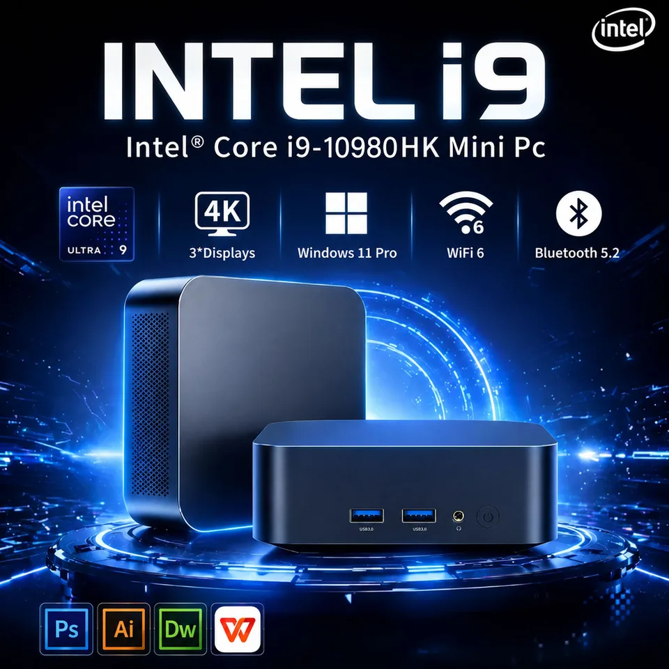 Windows 11 MINI PC Intel Core I9 10980HK/i3 6100U 16GB RAM 1TB SSD