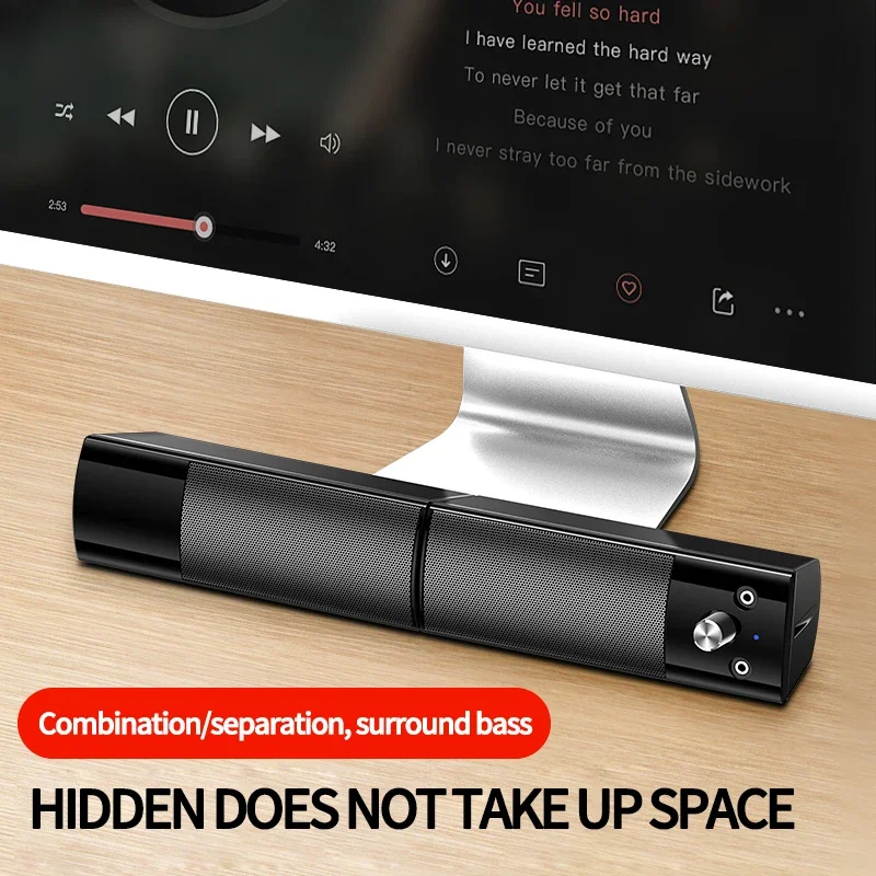 데스크탑 컴퓨터 스피커, USB 연결, 강력한 블루투스, 스테레오, 노트북, 듀얼 스피커, 3D 스테레오 서라운드 시스템, PC, tv용
