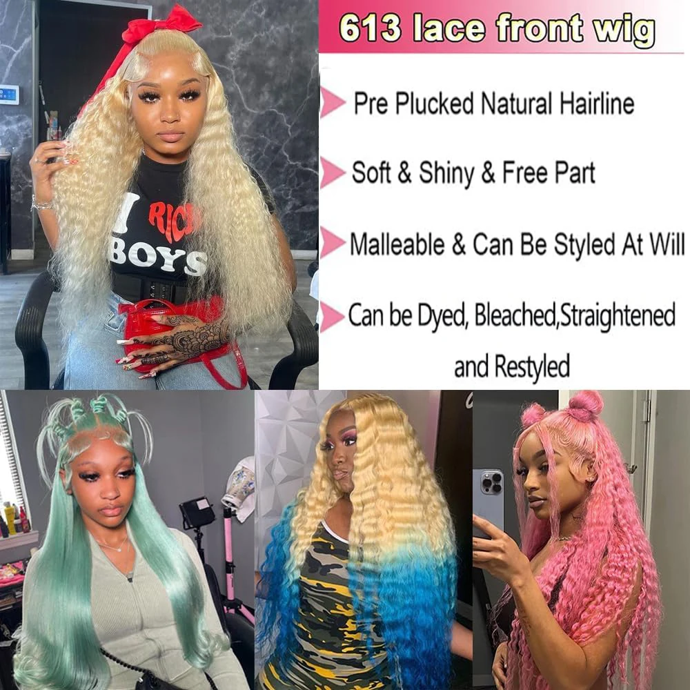 Deep Wave BOB Wig Human Hair 13x4 HD Curly Lace Front Wigs Human Hair Pre Plucked Wear And Go Glueless Short Curly Frontal BOB image 5