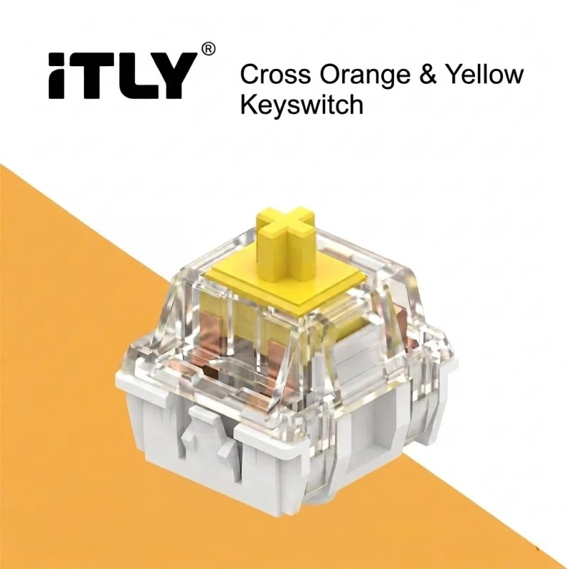 iTLY V2 Yellow Blue Keyboard Switches, 3-Pin Clicky Tactile Mechanical Keyboard Switches