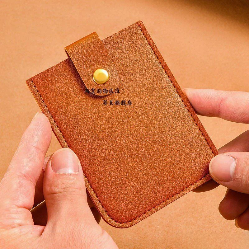 

Ultra-Thin Leather Door Card Protector Holder Large Capacity Bus Access Control Card Case for Men And Women Compact Storage
