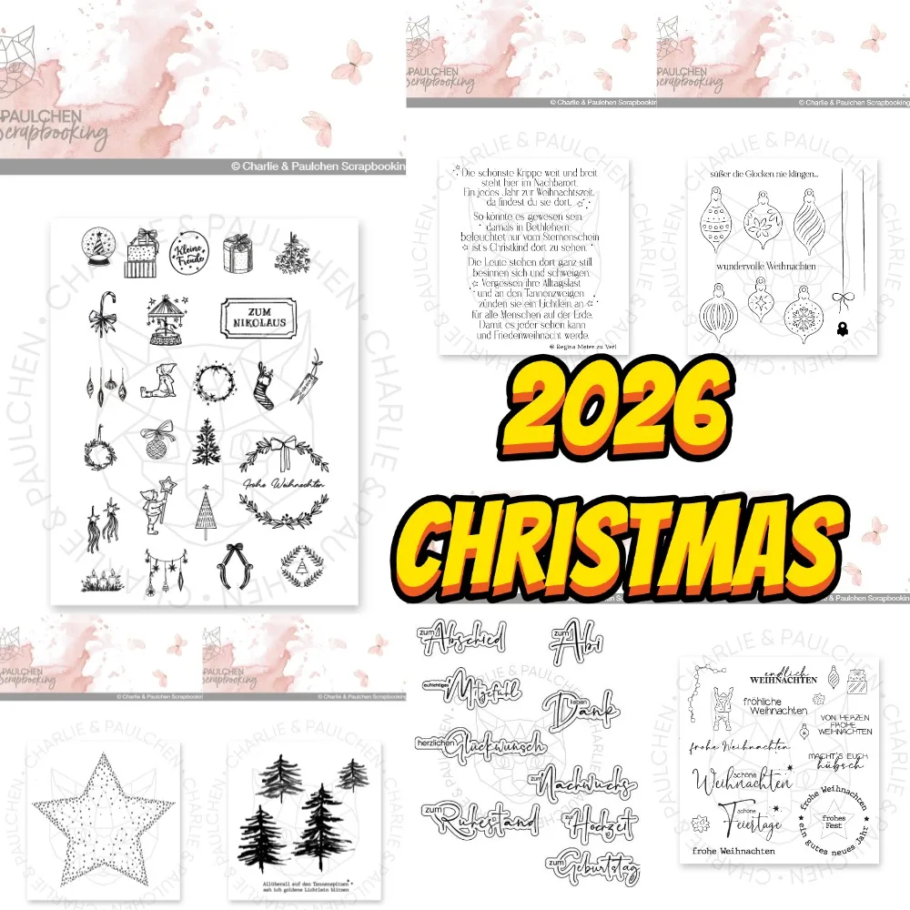2026 April Neu: Metallrahmen-Stanzformen und Stempel für DIY Scrapbooking, Karten, Schablonen, Papierkarten, handgemachte Alben und Stempelbögen