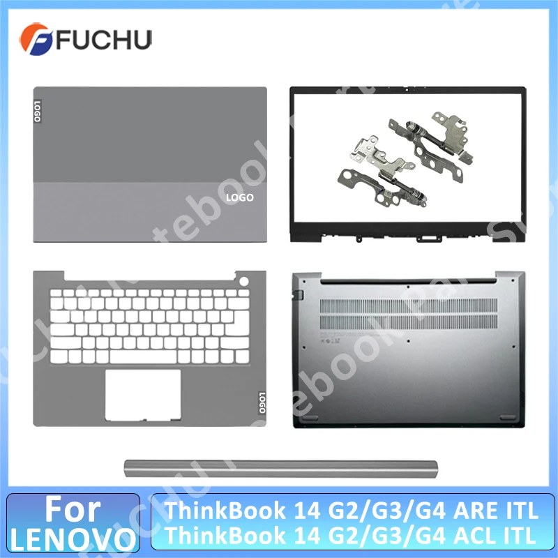 

New Laptaop Case For Lenovo ThinkBook 14 G2 ITL ARE G3/G4 ACL LCD Back Cover Front Bezel Hinges Palmrest Lower Bottom Case Cover