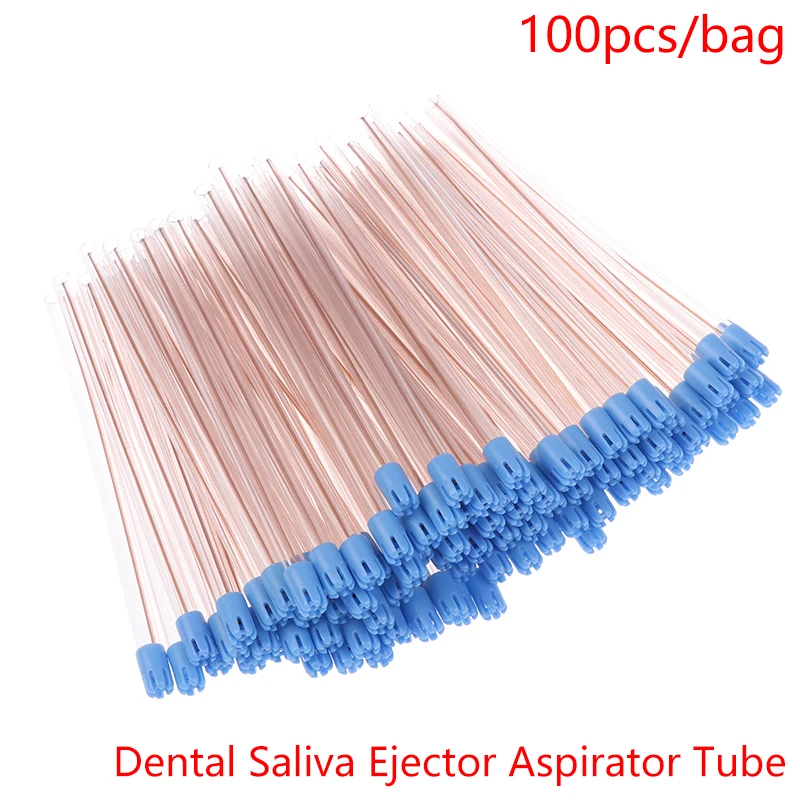 100pcs Dental Saliva Ejector Aspirator Tube Oral Care Odontologia Disposable Sental Low Volume Suction Tips Dentistry Clinic