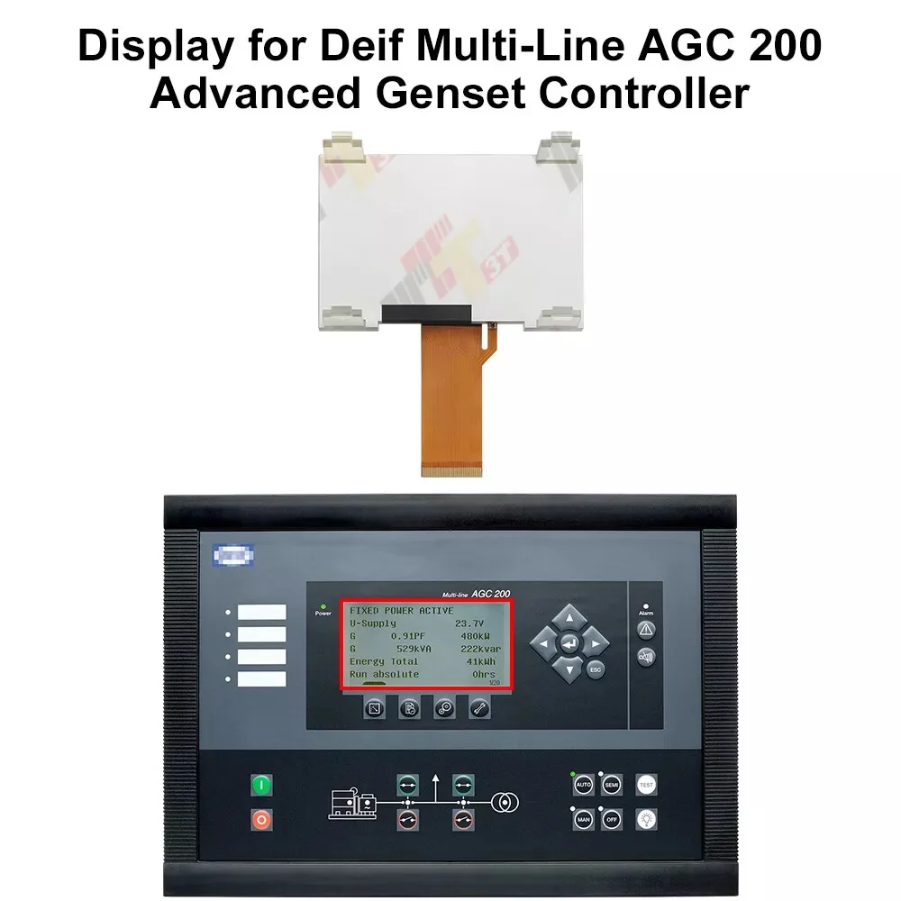 LCD Display for Deif Multi-Line AGC 100, AGC 200, AGC 242 Advanced Genset Controller