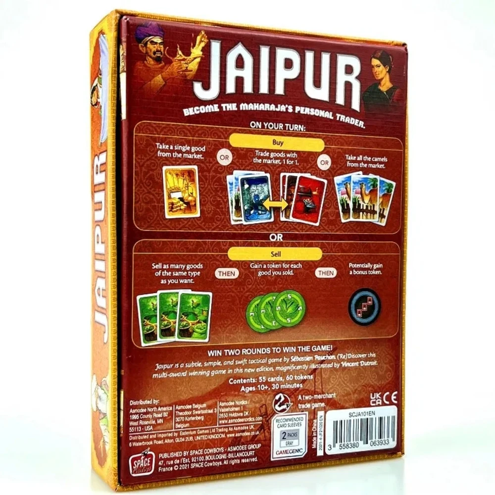 NEW Indian Jaipur Businessman Board Game Strategy Game for Adults and Kids Trading Fun Tactical Game Card Game Trading Game