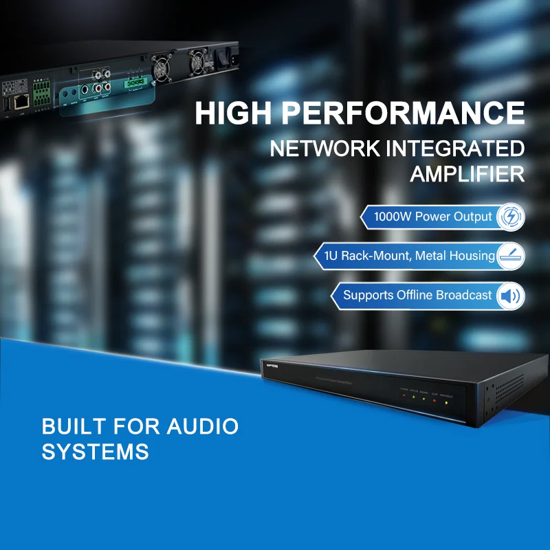 مضخم صوت متكامل IP 100 فولت مضخم صوت رقمي مع غلاف معدني 130/260/360/500 وات