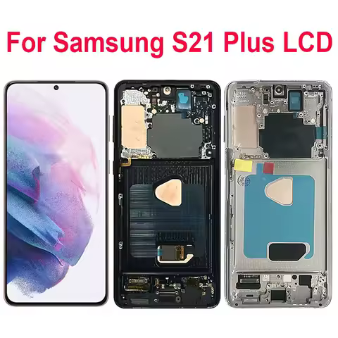 S21Plus Screen For Samsung Galaxy S21+ 5G G996 G996B G996U LCD Display With Frame Touch Digital Assembly Support Fingerprints