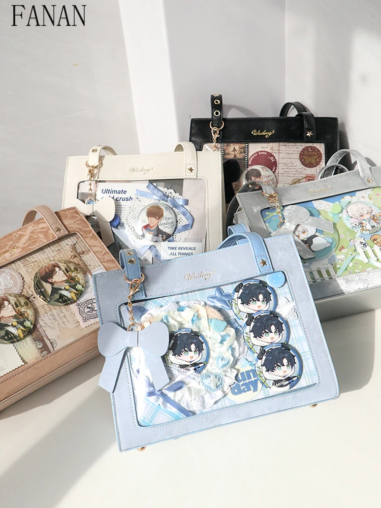 

Original Lolita Japanese Style Versatile Women's Handbags Transparent Crossbody Bag for Lady Sweet and Cute Girl Bags