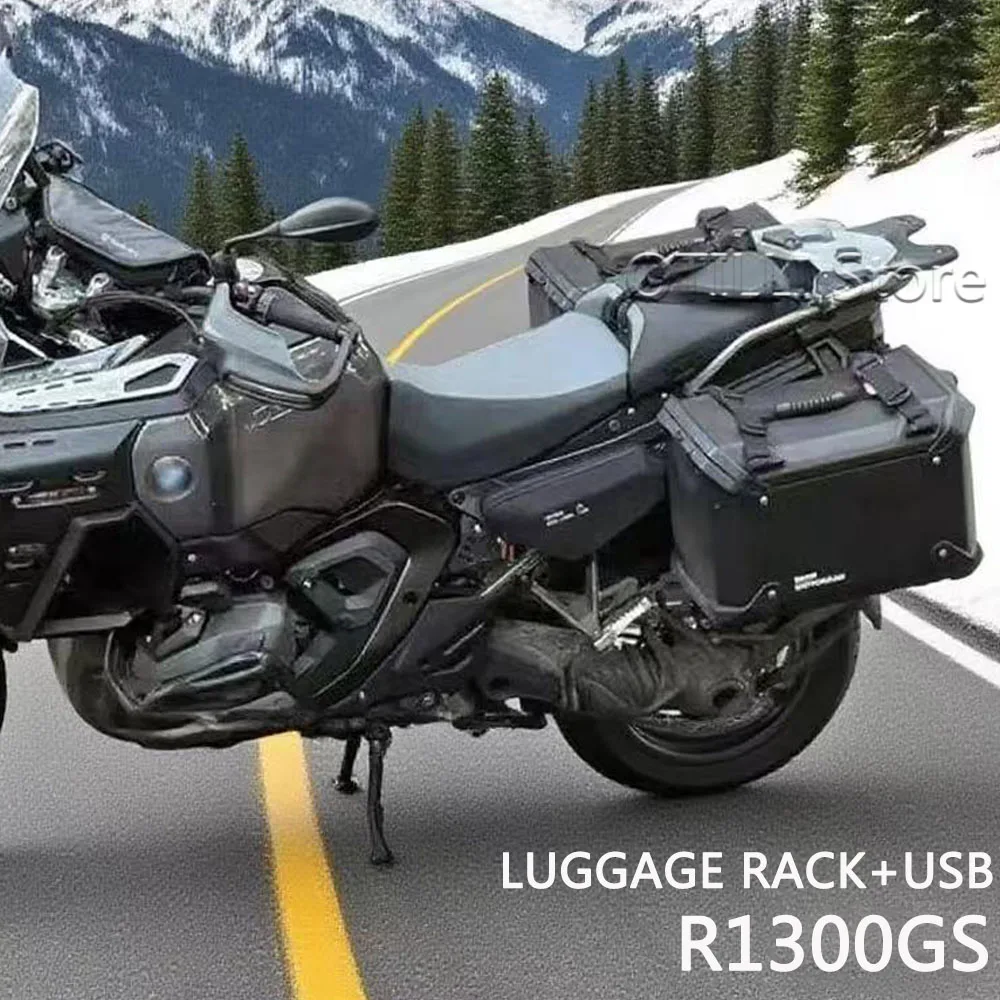 

New Motorcycle Rear Box Saddlebag Rack Luggage Top Case USB Bracket Holder For BMW R1300GS GS1300 R 1300 GS 1300 2023-2025