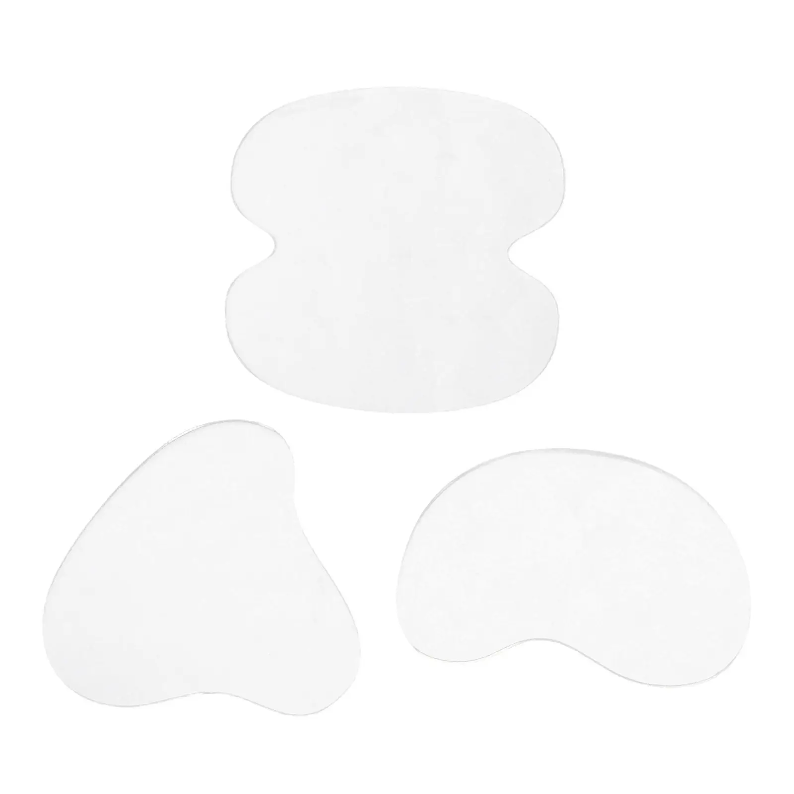 3Pcs Mirror Cup Mats Acrylic Coasters Heat Resistant Anti-Skid Coffee Cup Mats Desktop Decor Decorative Simple Thermal Coasters