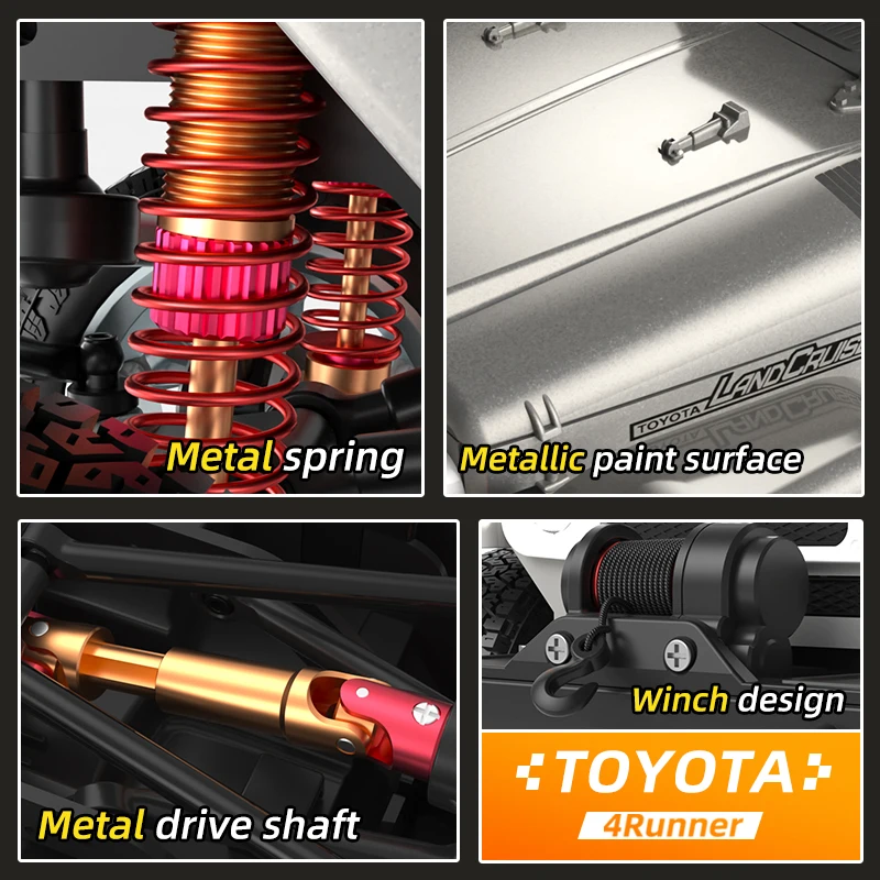 헹관 HG4-211 FJ40 오프로드 메탈 모델 원격 조종 자동차 1/16 시뮬레이션 조명 윈치 포함 모델 자동차 소년 장난감 선물