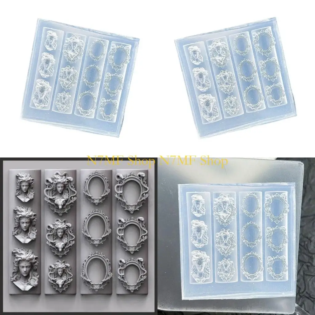 N7MF Multi Purpose Medusa Frame Mold For Nail Art Crafts And Jewelry Decors