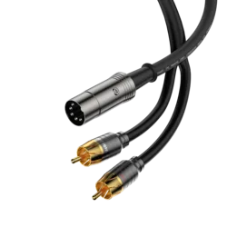 A53 HIFI Audio Phono Cable with 5 Pin DIN Male to Dual RCA Plugs Audio Signal Cable for HiFi Stereo Systems