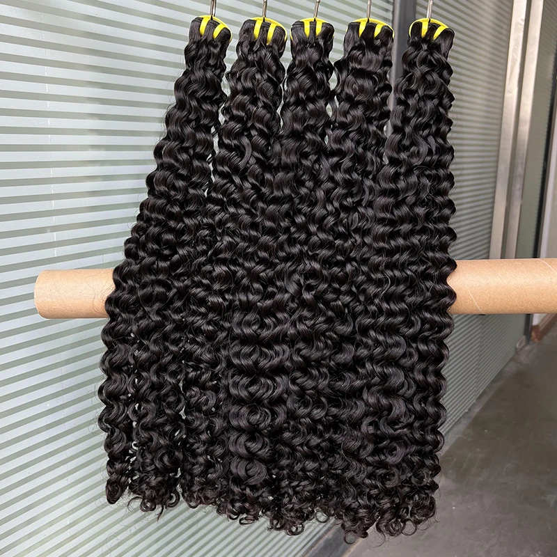 

GDYLUXURY 100% Unprocessed Raw Human Hair Weave Extension for Women Deep Curly Hair Bundles Human 12A Curly Hair Bundle Deals