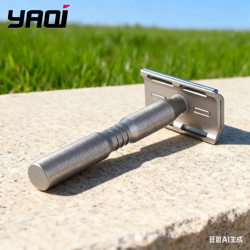 2026 Hot Sale！YAQI Professional Ghost Titanium Light Weight Safety Razor - 0.70mm Blade gap for Men Shaving