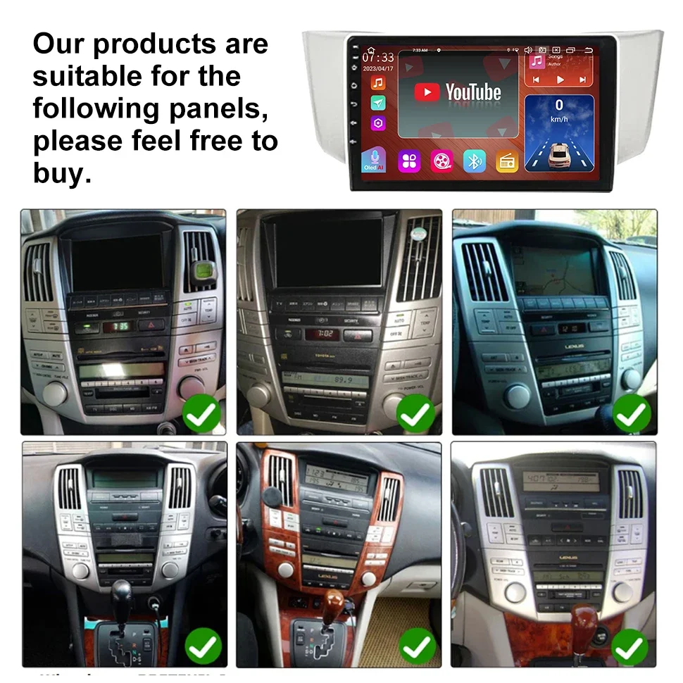 SEPTON Car Radio Audio Player for Lexus RX300 RX330 RX350 RX400H 2003-2014 Wireless Carplay GPS WIFI Multimedia Player 4G 8core