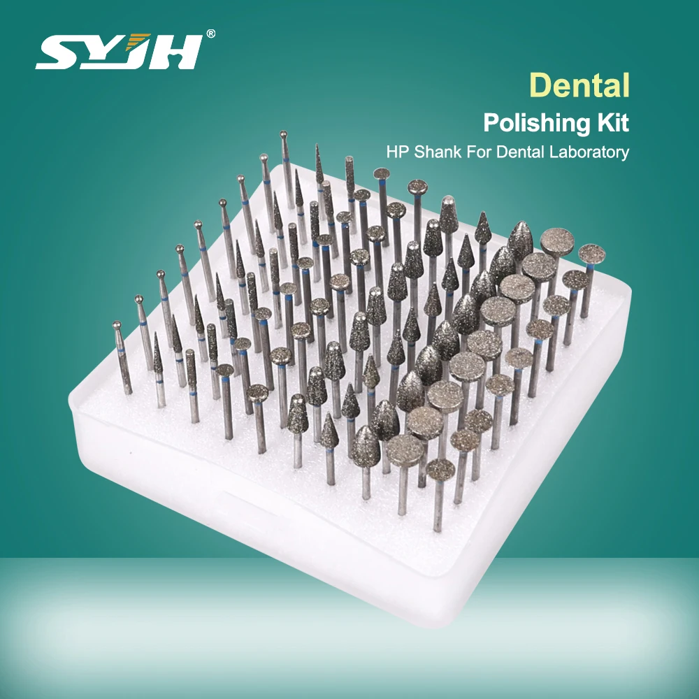 

SYJH Dental Polishing Kit Laboratory HP Polisher Fully-Sintered Diamond.HP Burs Kit for Grinding or Polishing Ceramic Tools