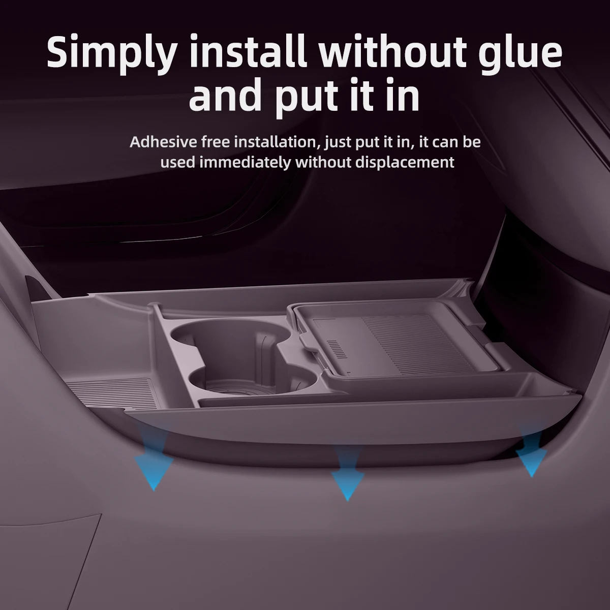 2026 For XPENG GX Center Console Below Storage Box Central Control Organizer Mat Car Interior Silicone