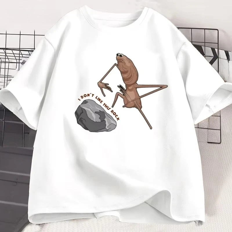 Marcus The Worm T-shirt for Men Women Y2k Clothes Design Printed Cotton Short Sleeve Round Neck Tshirt Streetwear Y2k Clothing