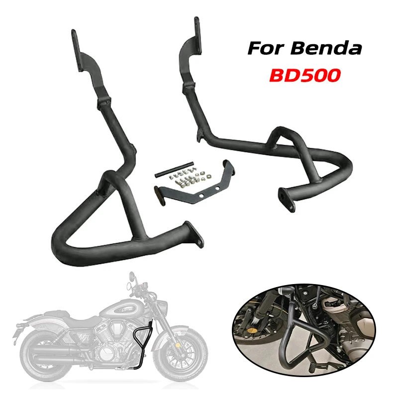 BD500 Motorcycle Accessories Crash Bar Engine Anti-Fall Protection Bar Frame Protection Bumper Kit Fit For Benda Jinjila 450 500