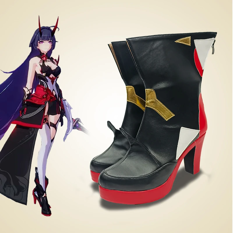 Herrscher of Thunder Cosplay Shoes Honkai Impact Custom Made Boots Halloween Party Carnival Cosplay Prop Role Play Accessory