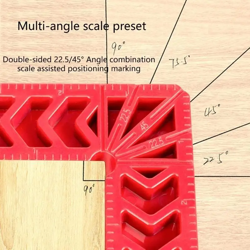 

37ME Lightweight 90 Degree Angles Locators with Clear Double Measurement Scale Precisions for Furniture Making And Construction