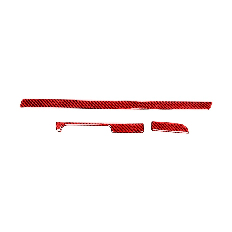 Carbon Fiber Instrument Panel Cover Trim For Scirocco 2009 2010 2011 2012 2013 2014 2015 2016 (Red)