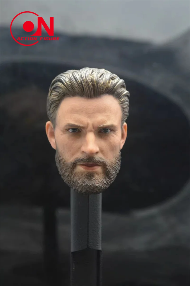 1/6 スケール男性兵士口ひげキャプテンスティーブロジャースクリスエヴァンスヘッドスカルプトは 12 インチホットトイズアクションフィギュア人形に適合