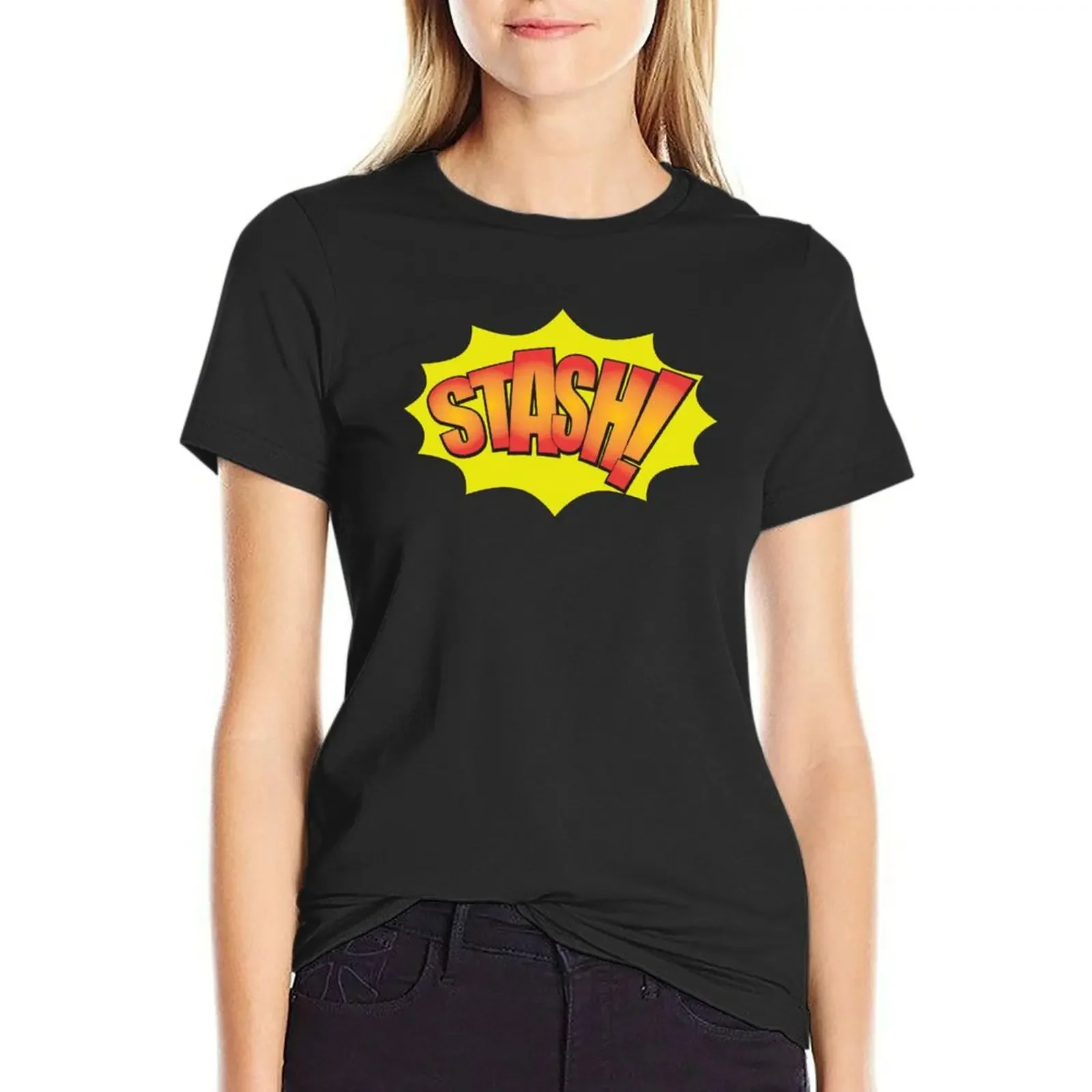 Phish Stash Comic Book Style T-Shirt cute tops plus size tops t-shirts for Women graphic tees