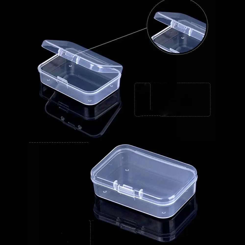 Hot Square Storage Box Plastic Transparent Jewelry Beads Container Packing Boxes Power Tools Holder
