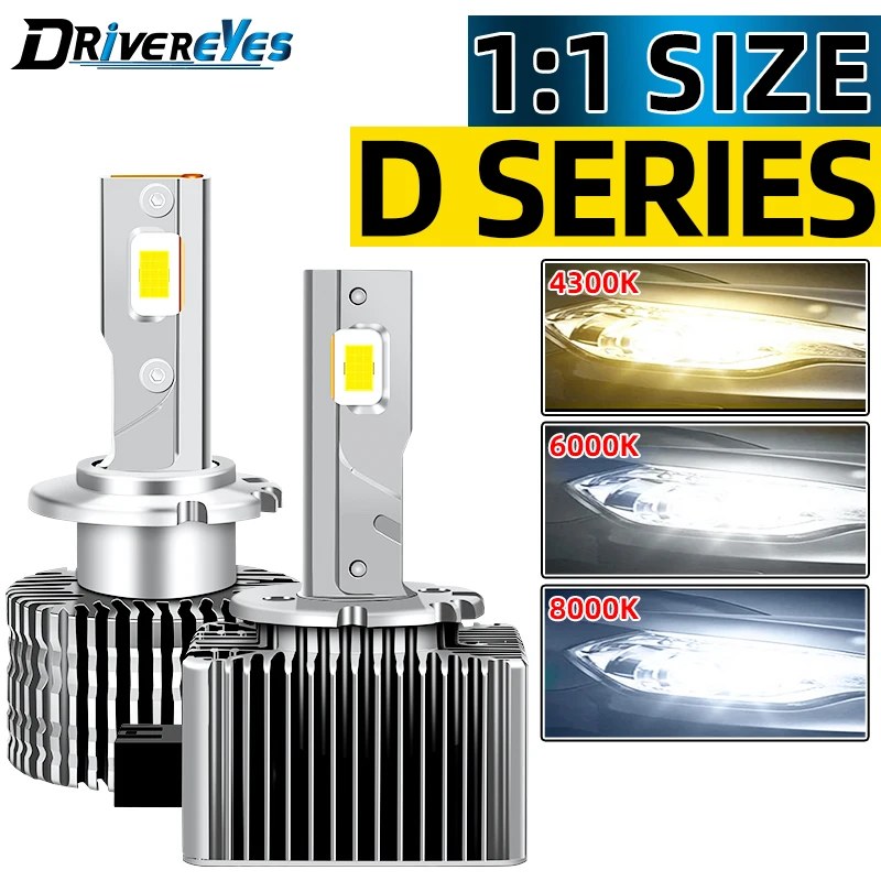 

D Series LED Headlight 4300K 6000K 8000K Ice Bulb D1S D2S D3S D4S D5S D8S 1:1 35W Car Lights HID D1R D2R D3R D4R 30PCS CSP CHIPS