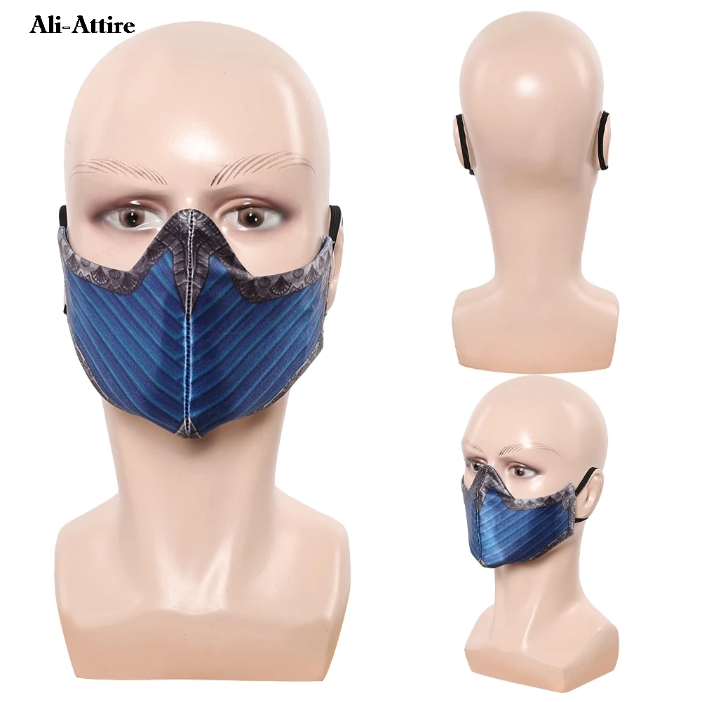 Mortal Kombat 2 Kitana máscara azul casco mascarada diadema trajes de Halloween traje de fiesta accesorios de ropa de fantasía