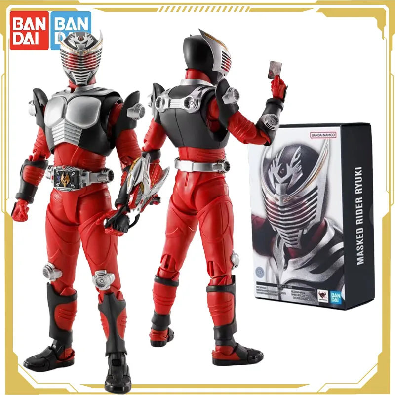 

Bandai Original S.H.Figuarts Kamen Rider Anime Figure True Bone Carving RYUKI Action Figure Toys for Boys Girls Kids Gift Model