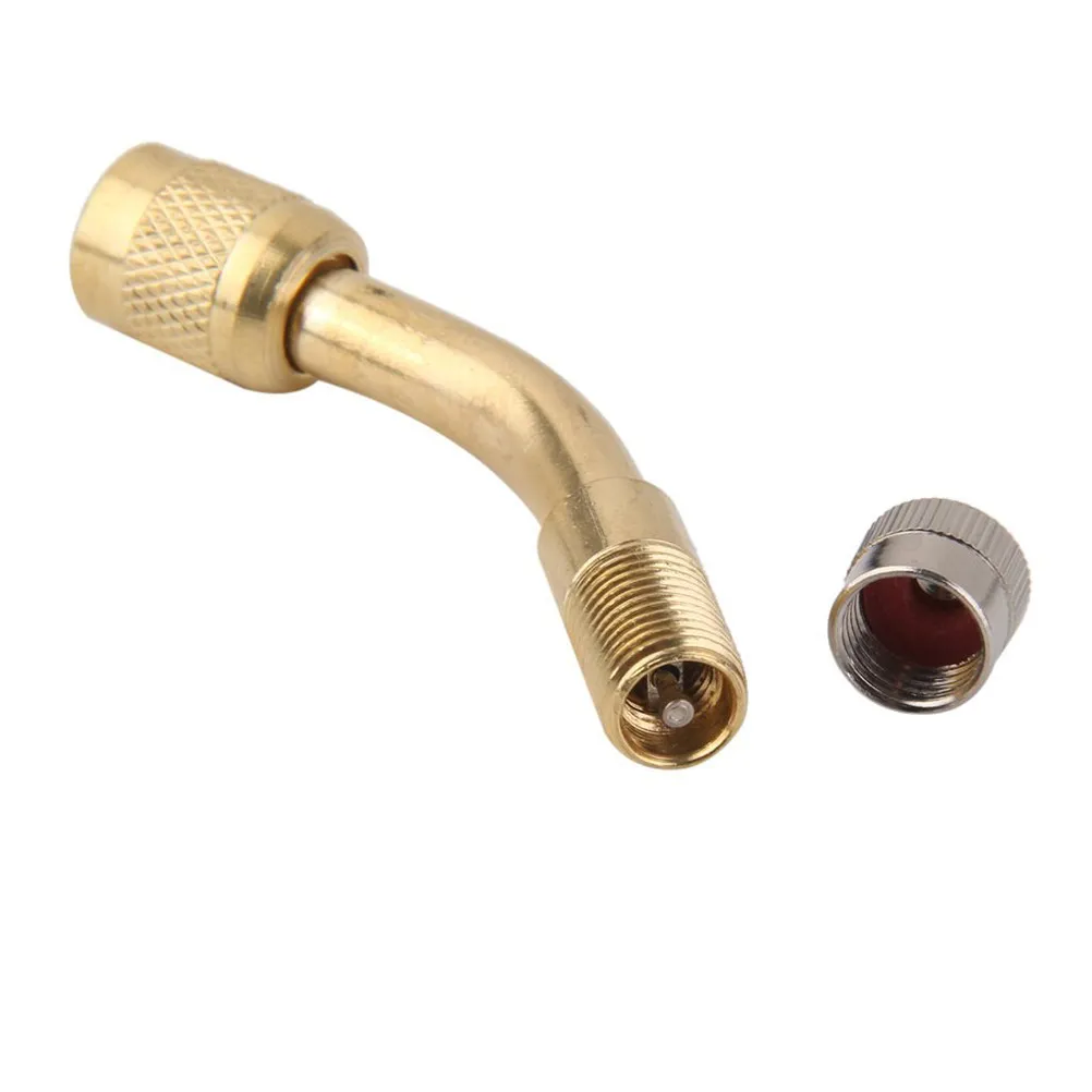 

135 Degree Tyre Adaptor for Car Motorcycle Bicycle Monocycle Valve Stem Extender Metal Bar Easy Access Hard to Reach