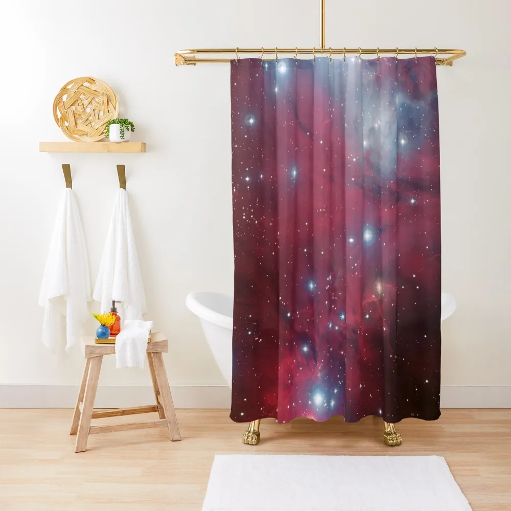 

Christmas Tree cluster and NGC 2264 red stars nebula in Monoceros constellation ESO Space Telescope Picture HD HI Shower Curtain