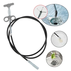 Sewer Pipe Unblocker Kitchen Sink Dredging Tool Bathroom Hair Cleaner Blockage Hook Clog Plug Hole 60/90/160cm Shower Pipeline