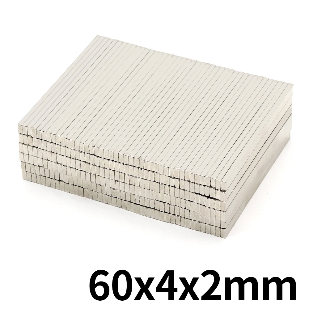 

Neodymium Magnet 60x4x2 Block NdFeB N35 Super Powerful imanes Permanent Magnetic 5/10/20/50Pcs