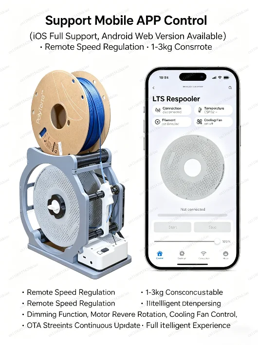 LTS Respooler V4 Filament Rewinding Machine, 3D Printer Filament Winder Spool Organizer Tool