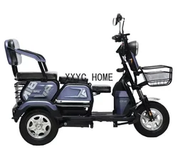 2023 adult high quality frame electric tricycle long range battery 8 inches tire huge bearing capacity Electric Tricycle