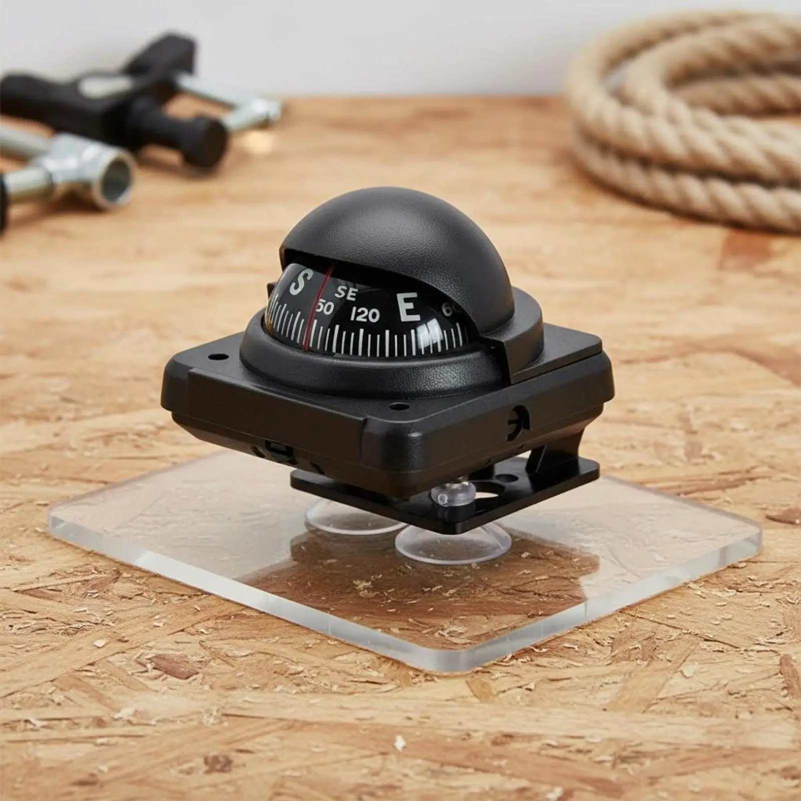 Vehicle Marine Compass ABS Magnetic Mount Car Dashboard Compass for Boat Vehicle Navigation and Sailing