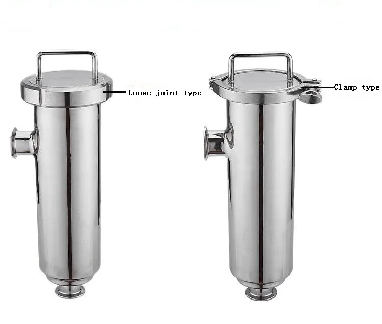 Stainless Steel 304 316L Manual Sanitary Tri Clamp Angle Type Filter for Milk Pipe Fittings Product