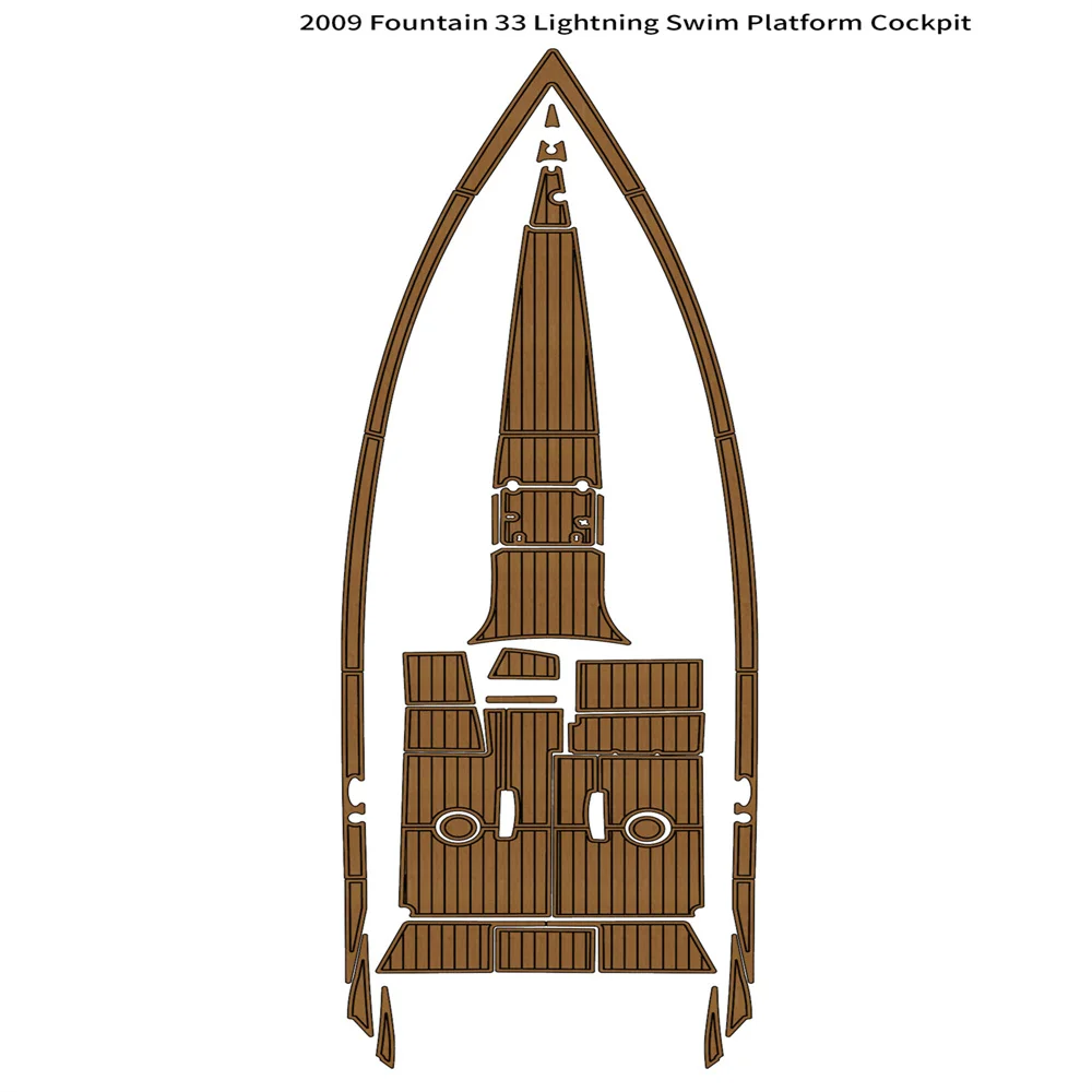

2009 Fountain 33 Lightning Swim Platform Cockpit Pad Boat EVA Foam Flooring Mat